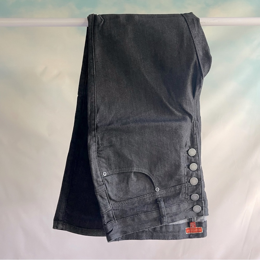 NWOT ModCloth Button Fly High Rise Black Skinny Jeans Womens Size 16